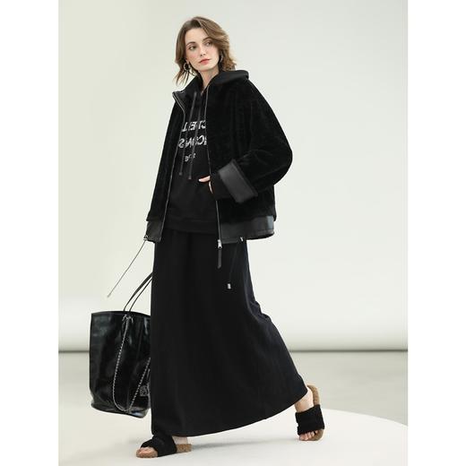 COCOBELLA拉贡质感皮草外套女假两件仿皮毛一体大衣FU3105-2 商品图3