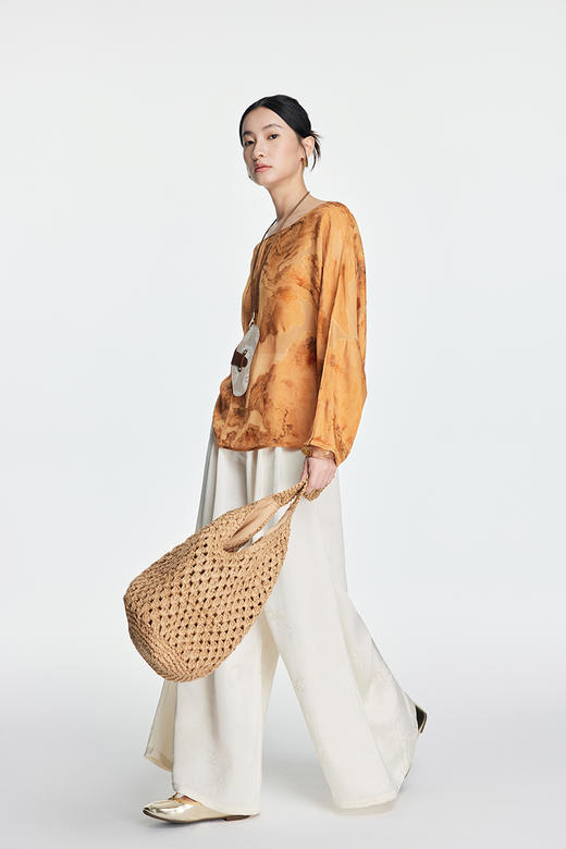 【预售7天内发货】凯喜雅【云山墨】 圆领长袖上衣 商品图4