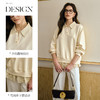 OLrain欧芮儿休闲黄色假两件衬衫领宽松套头卫衣女秋季2025年新款 商品缩略图1