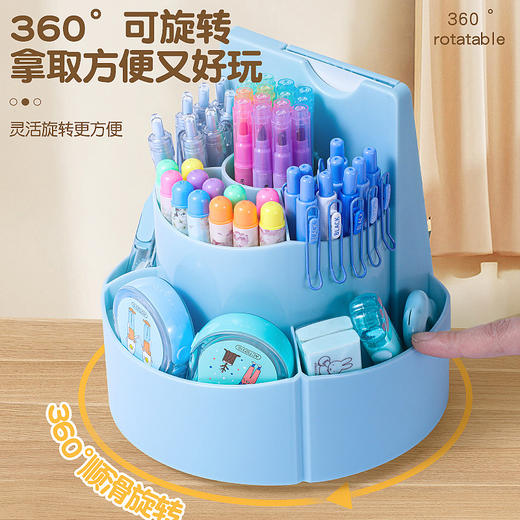 赠送贴纸【不只是自律打卡器！还是笔筒】学生多功能自律打卡器360°旋转笔筒，可视化时间管理，完成一个划一个，成就感满满。ra 商品图3