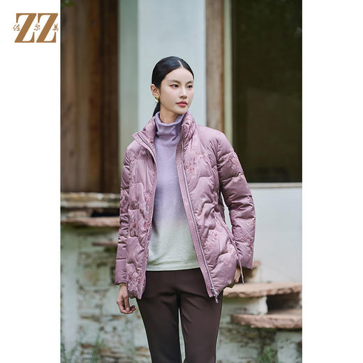 佐尔美冬季新款 时尚气质波浪纹羽绒服女M44YY07 商品图2