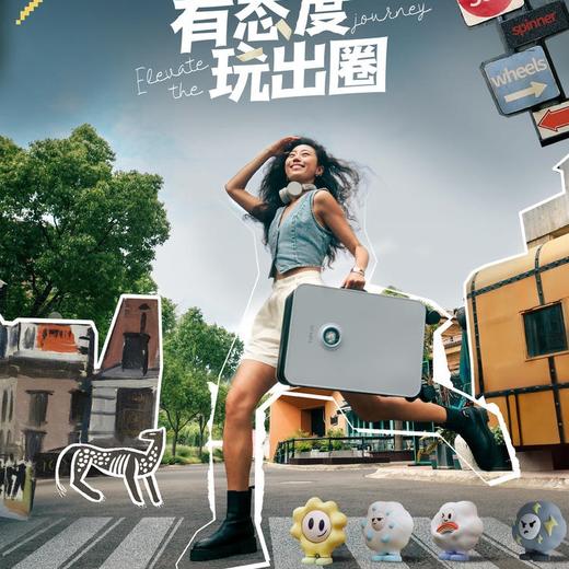 【出行好物丨途加 平衡趣玩系列20/24寸中置宽拉杆行李箱】 选用PC/ABS材料，打造硬核箱体，平衡对称不易倾倒， 嵌入式公仔设计，箱体两面可拆换任意组合，中置宽拉杆设计，科学散力推行更省力 商品图1