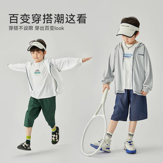 【件件底价~团购54.9元】多多家男童防晒衣薄款2025夏装新款儿童中大童凉感透气防晒衣外套9456 商品图1