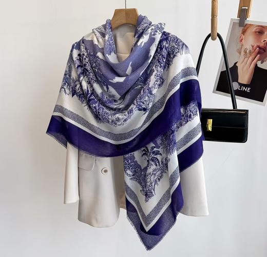 FS竹纤维竹棉印花围巾2024 商品图5