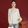 SM1775真丝桑蚕丝衬衫女2025秋季轻奢气质优雅法式长袖立领通勤上衣 商品缩略图3