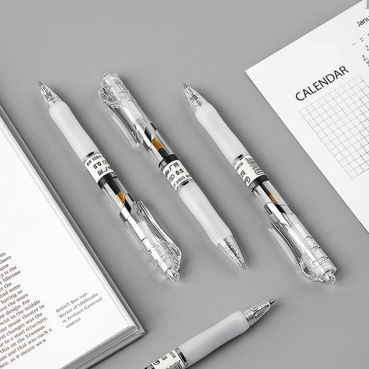 广博开学文具大赏简约按动中性笔-黑色12支装量贩囤货 商品图3