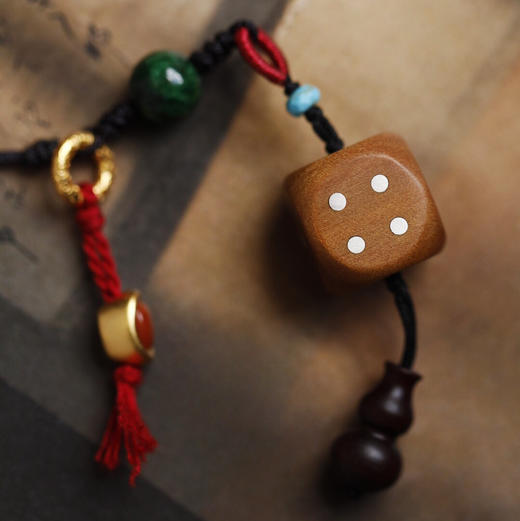 【青山特惠】老山檀香【骰子】钥匙扣 挂件  s35 商品图5