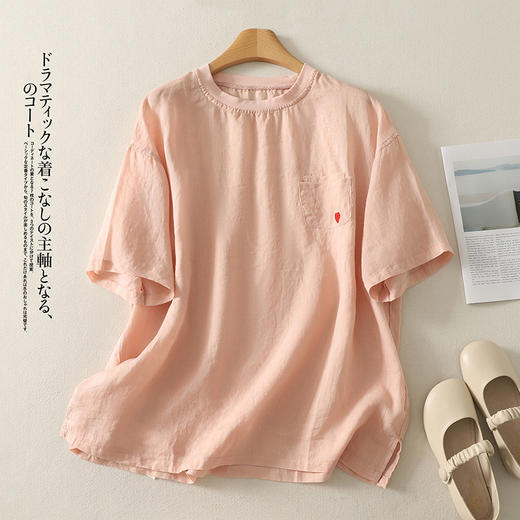 GYH 1887宽松版复古圆领短袖上衣T恤 商品图1