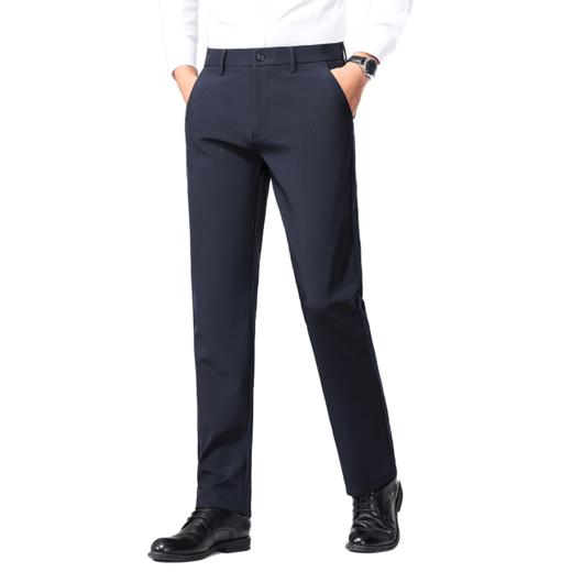 【加绒保暖】罗蒙男士秋冬加绒裤西裤不起球抗皱上班通勤商务风直筒休闲长裤子 商品图6