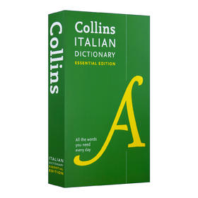 Collins柯林斯意大利语词典 英文原版 Collins Italian Essential Dictionary 意大利语英语双语字典 英文版进口学习工具书