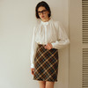 OLrain欧芮儿2025新款女秋季可露丽风复古格纹小A裙中腰半身裙 商品缩略图3