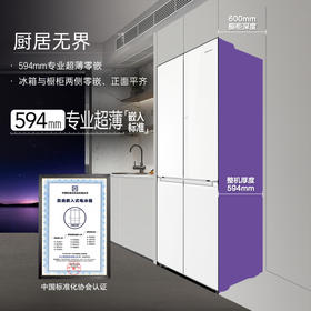 卡萨帝揽光521L超薄零嵌入式制冰四门一级无霜家用电冰箱BCD-521WGCTDM4G6U1