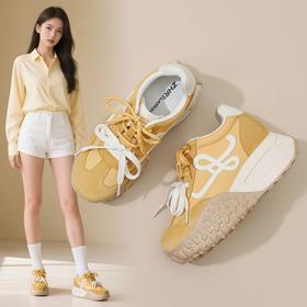 ZHR则则7CM内增高阿甘鞋女鞋真皮老爹鞋2025新款双鞋带轻便休闲鞋