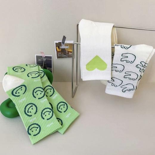 清仓捡漏🔥西班牙LUIS VECENTE小清新爱心笑脸袜（6双装） 商品图8