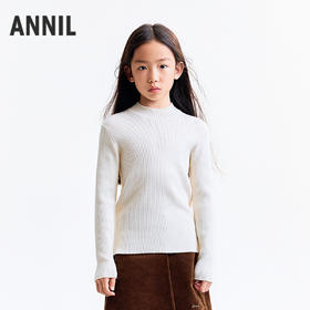 【实体店同款】男女童中领长袖针织衫秋季新款安奈儿童装AM534124