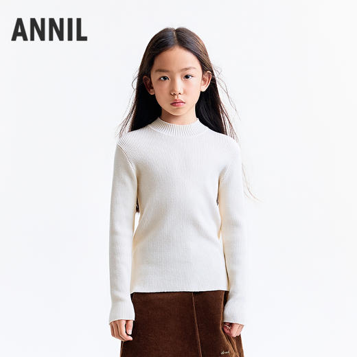 【实体店同款】男女童中领长袖针织衫秋季新款安奈儿童装AM534124 商品图0