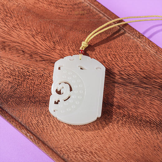 新疆国玉盟世玉白玉挂件对牌（凤）【带证书·顺丰物流】 商品图4