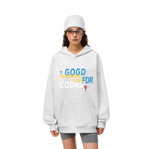 FDR官方店 英文字母排版功能性面料连帽卫衣男女秋季宽松情侣上衣 商品图0