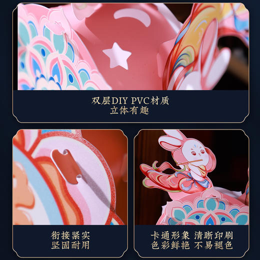 【儿童手工diy材料包宫灯】中秋节灯笼新款国庆户外手提风车花灯 商品图3