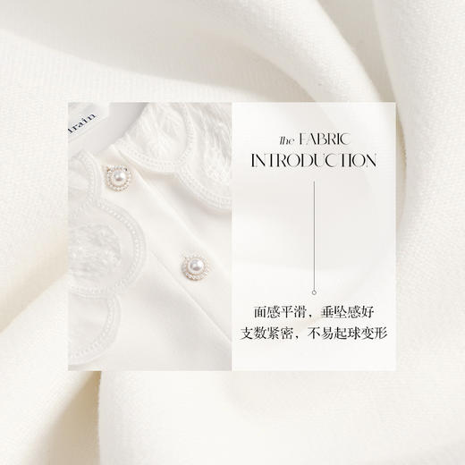 欧芮儿法式刺绣蕾丝花瓣领衬衫女秋季2025新款温柔泡泡袖衬衣上衣 商品图2