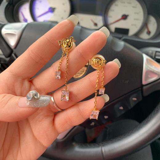 G330 迪AO方钻字母珍珠耳钉配全套包装 商品图1