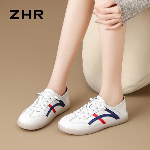 ZHR则则时尚撞色小白鞋2025夏季新款学生党休闲百搭小白鞋A67N 商品图1