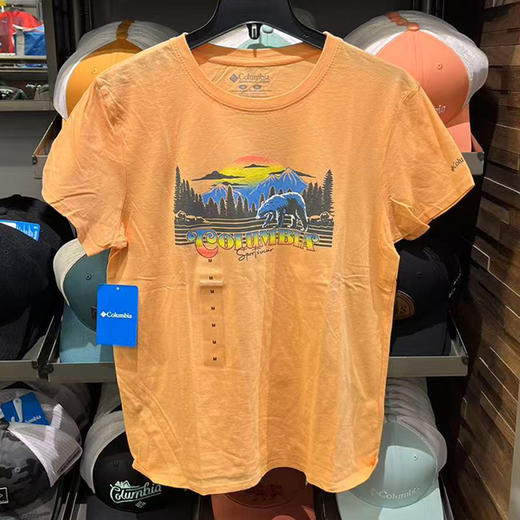 Columbia/哥伦比亚 女士夏季印花透气胸前图案休闲圆领短袖T恤 商品图2