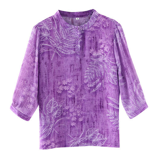 KQL B41N6583洋气圆领七分袖薄款透气衬衣时尚休闲小衫 商品图4