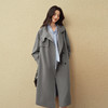 【严选】诗凡黎英伦风灰色立领风衣2025秋新款百搭显瘦斜纹长款通勤外套女7G8460361 商品缩略图0
