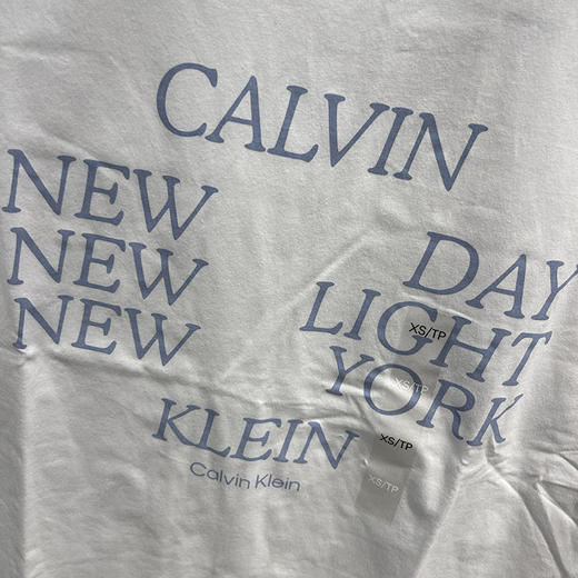 Calvin Klein Jeans/CK 男士夏季纯棉字母印花休闲圆领短袖T恤 商品图3