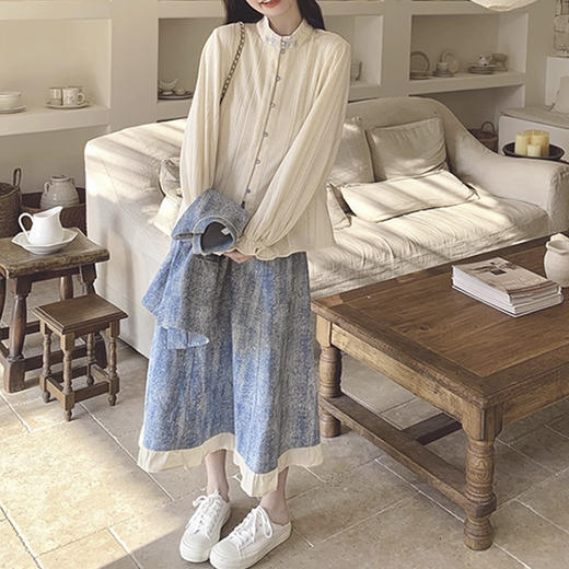 裁缝学苑AQ523新中式牛仔马甲纸样衬衫半身裙女装套装 商品图2