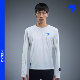 内道聚能卷圆领长袖男款越野跑步训练马拉松散热透气短袖T恤