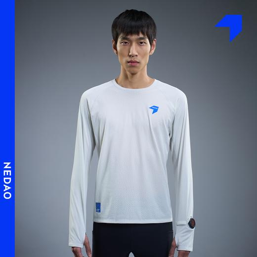 内道聚能卷圆领长袖男款越野跑步训练马拉松散热透气短袖T恤 商品图0