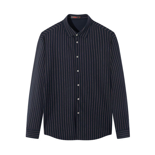 【无缝/高弹衬衫】柒牌男装休闲针织长袖衬衫秋季中青年翻领衬衣129A70540 商品图4