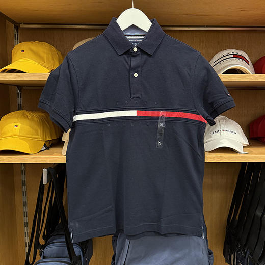 Tommy Hilfiger/汤米 男夏透气棉混纺标准版型微弹休闲短袖POLO衫 商品图1