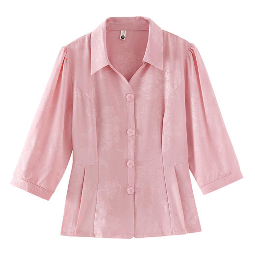 KQL B41N6578中袖时尚舒适衬衫减龄气质小衫上衣 商品图4