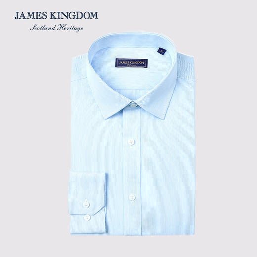 【棉混纺男士商务多款合集】占姆士男士25初秋白蓝抗皱系列长袖衬衫  多款多色 商品图9