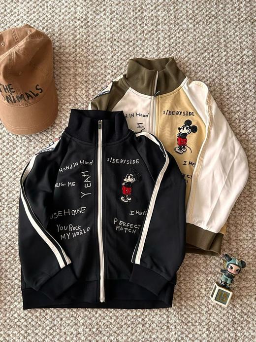 2025秋季新款！日系DD儿童刺绣字母老鼠联名学院风夹克棒球服！ 商品图0