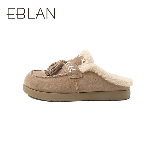 伊伴冬季冬季外穿加绒勃肯拖鞋随性波嬉风B25753062 商品图1