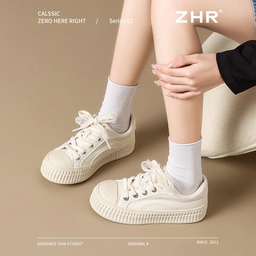 ZHR则则厚底小白鞋女时尚轻便板鞋2025春季爆款ins百搭休闲运动鞋 商品图7
