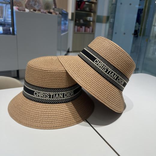 G347迪AO新款织带草编草帽沙滩帽 商品图0