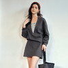OLrain欧芮儿格雷灰休闲气质针织卫衣半裙套装秋季2025新款两件套 商品缩略图0