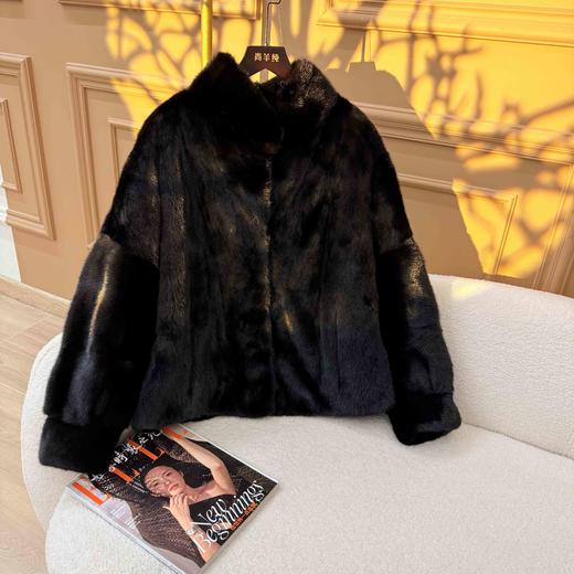 S·Y·C【夜裘】水貂皮草气质显瘦时尚皮草宝嘉美短款外套 商品图0