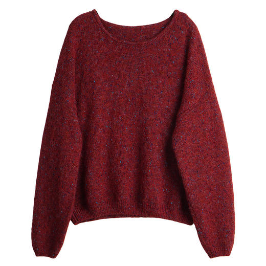 OLrain欧芮儿2025新款女秋季法式红色圆领毛织套头衫通勤长袖上衣 商品图3