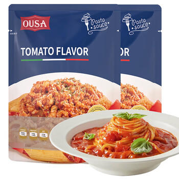 欧萨意大利面番茄肉酱 意面通心粉调味酱200g*2袋 /粮油调味 /调味品 /西式酱料 商品图3
