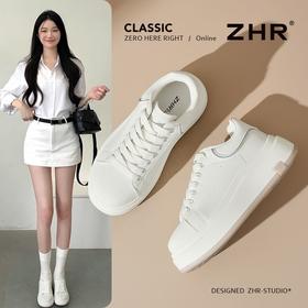 ZHR则则经典厚底小白鞋2025秋季百搭运动休闲板鞋舒适内增高女鞋