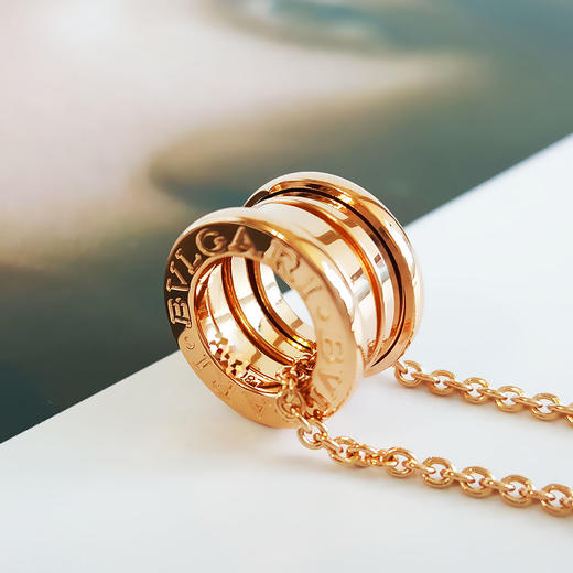 【95新】BVLGARI宝格丽B.zero1系列18K玫瑰金弹簧项链链长约45cm中性款现售价：12500！130825NJS34 商品图1