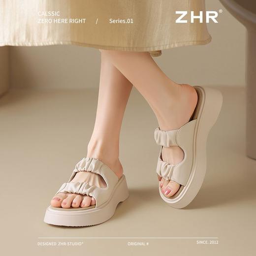 ZHR则则厚底拖鞋女外穿时尚外出凉鞋女小众设计感凉拖鞋女配裙子 商品图6