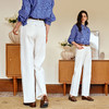 OLrain欧芮儿高腰百搭直筒阔腿牛仔裤女秋季2025新款显瘦哈伦裤子 商品缩略图1