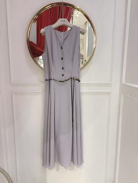 【门店同款】ENJOY夏季“后花园”气质排扣长裙 162494357